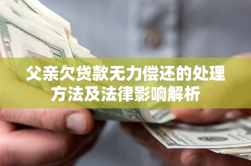 济南父亲欠贷款无力偿还的处理方法及法律影响解析