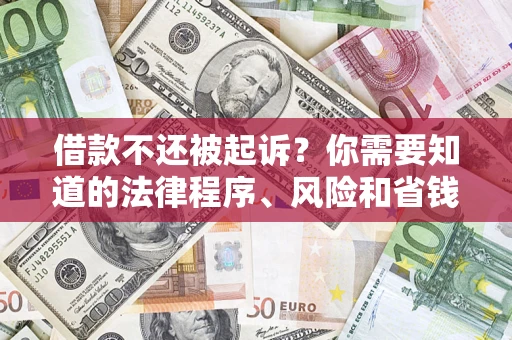 济南借款不还被起诉？你需要知道的法律程序、风险和省钱技巧