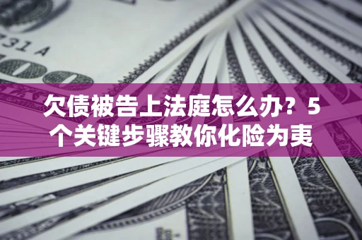 济南欠债被告上法庭怎么办？5个关键步骤教你化险为夷